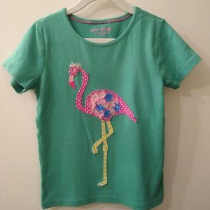 Mini-Boden flamingo t-shirt, girls 7-8Y